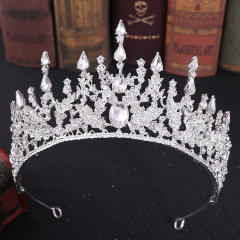 Occident fashion baroque colorful cubic zircon purple hair crown
