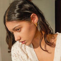18KG matching heart stainless steel earrings