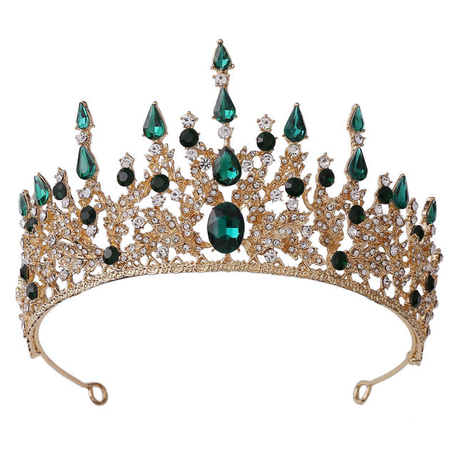 Occident fashion baroque colorful cubic zircon purple hair crown