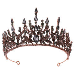 Occident fashion baroque colorful cubic zircon purple hair crown