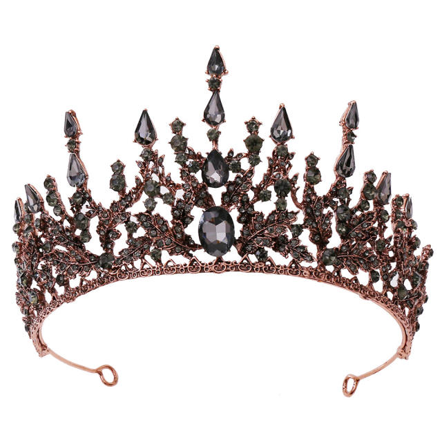 Occident fashion baroque colorful cubic zircon purple hair crown