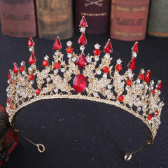 Occident fashion baroque colorful cubic zircon purple hair crown