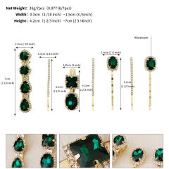 Spring summer colorful rhinestone easy match bobby pins hair clip set