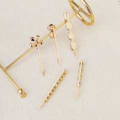 Spring summer colorful rhinestone easy match bobby pins hair clip set