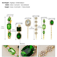 Spring summer colorful rhinestone easy match bobby pins hair clip set