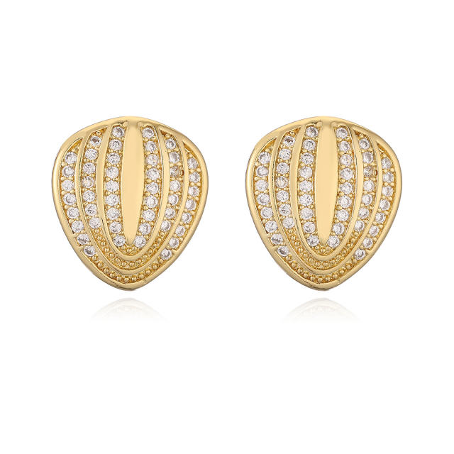 18K real gold plated copper geometric earrings