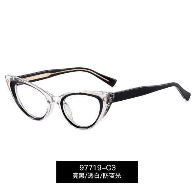 Occident fashion popular cat eye shape blue light reading glasses