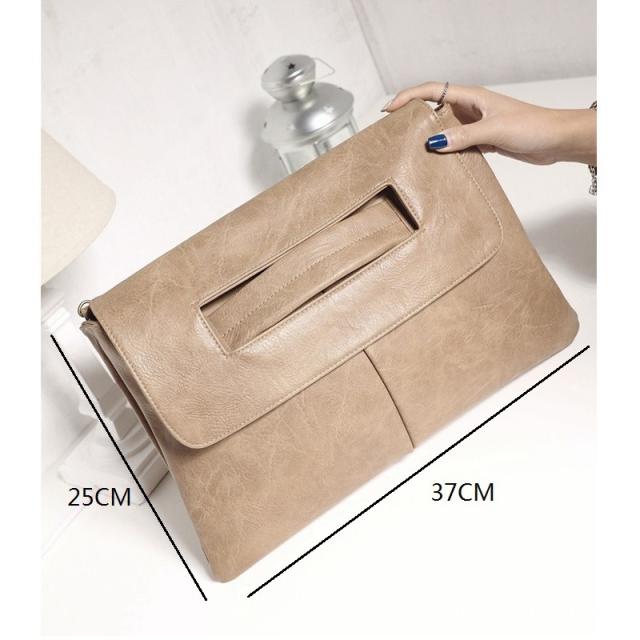 Large capcaity PU material women clutch bag envelop bag
