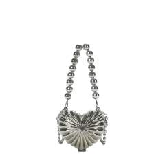 Summer unique metal heart mini shoulder bag for women evening bag