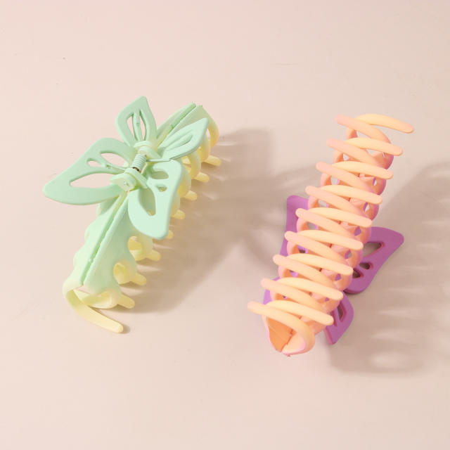 Large size Gradient color plastic hair claw clips