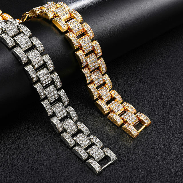 Hiphop diamond chain bracelet for men