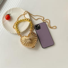 Summer unique metal heart mini shoulder bag for women evening bag
