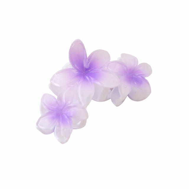Spring summer bead flower hair claw clips