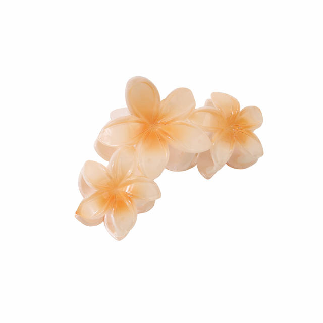 Spring summer bead flower hair claw clips