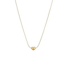 Concise tiny heart pendant stainless steel necklace dainty necklace