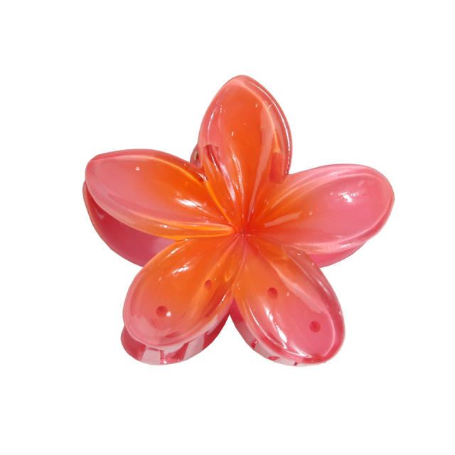 Summer Hawaii flower acrylic colorful hair claw clips