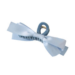 Sweet plain color bow large hair claw clips