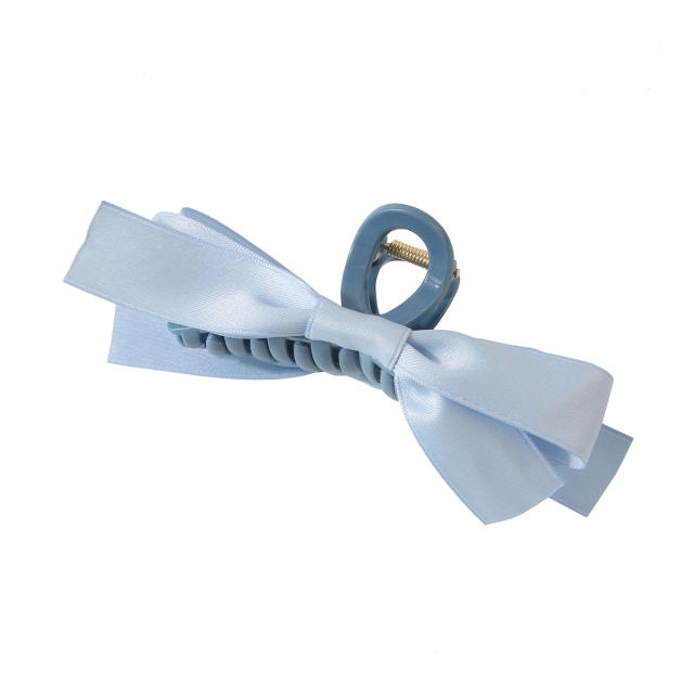 Sweet plain color bow large hair claw clips