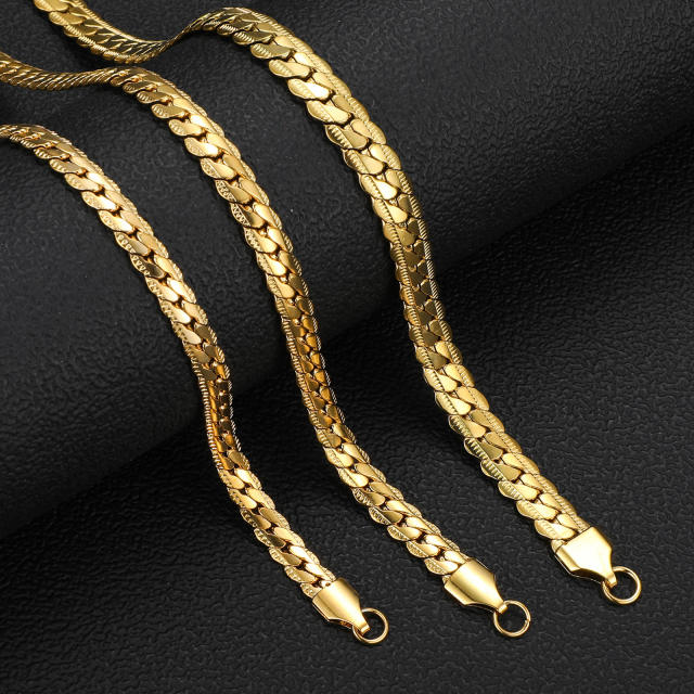 Easy match stainless steel chain necklace for men