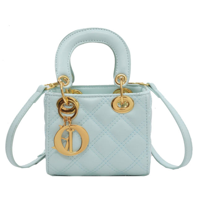 Hot sale quilted pattern PU leather women handbag crossbody bag