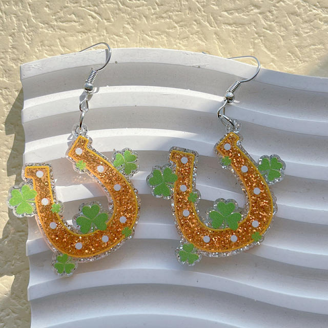 St.Patrick's Day holiday earrings acrylic earrings