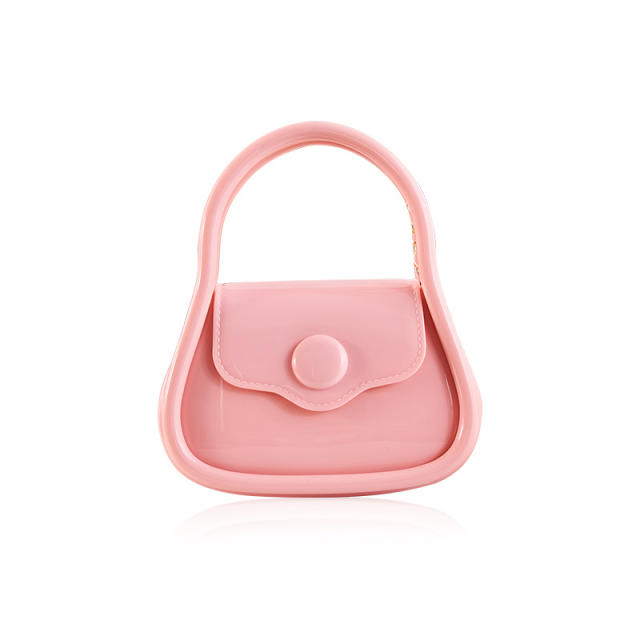 Summer candy color PVC cute mini handbag for women
