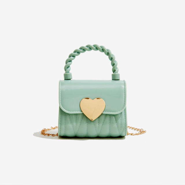 Sweet heart candy color jelly bag crossbody bag mini bag for women