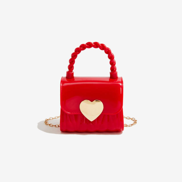 Sweet heart candy color jelly bag crossbody bag mini bag for women