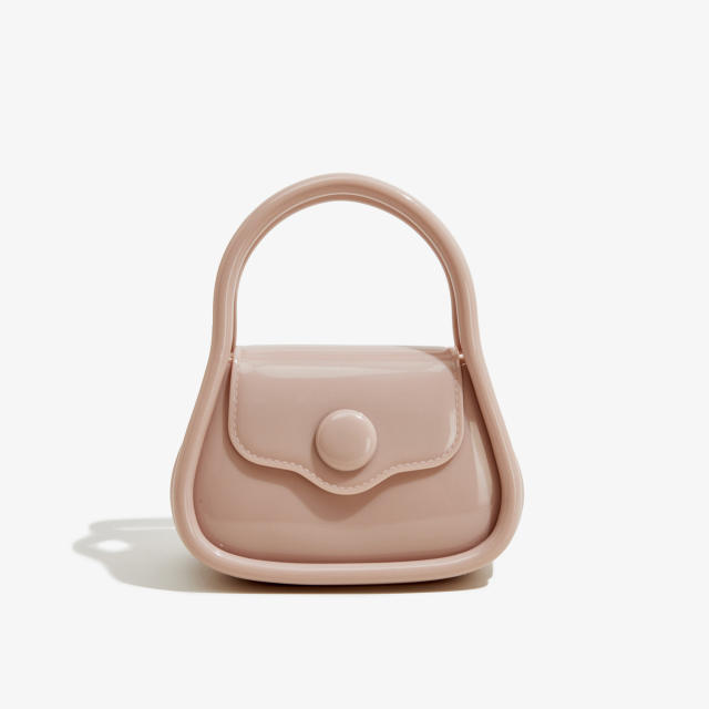 Summer candy color PVC cute mini handbag for women