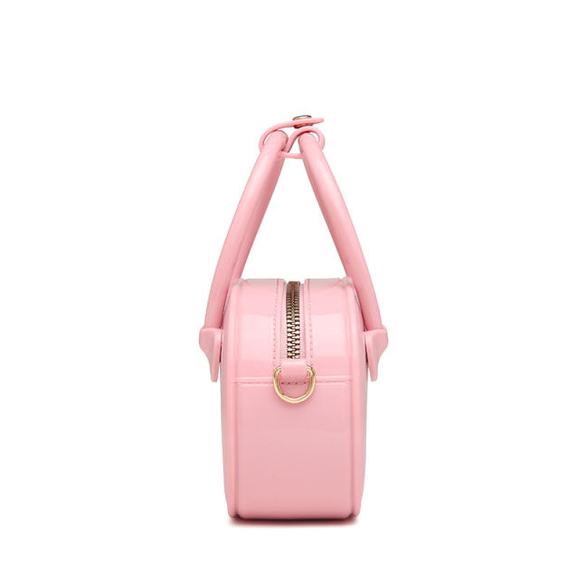 Cute plain color summer candy color PVC jelly bag handbag for women