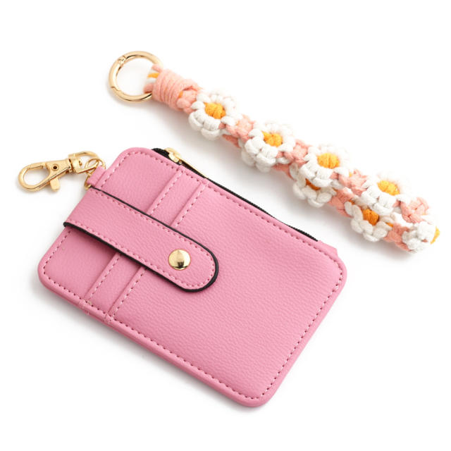 Popular PU leather coin purse keychain CHARM