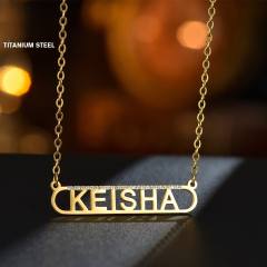 DIY hollow out rhinestone name necklace bracelet set