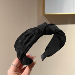 Spring sweet pink black knotted headband