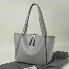 Soft pu leather classic women tote bag