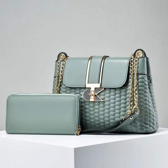 Casual hot sale OL favoriet PU leather tote bag set