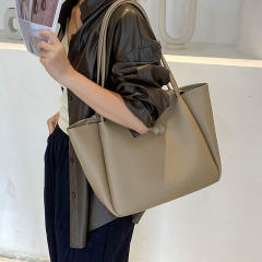 Soft pu leather classic women tote bag