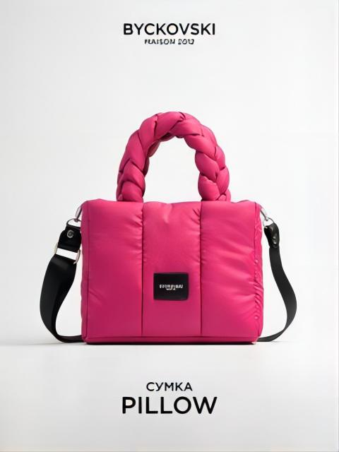 Popular plain color puffer crossbody bag handbag for women