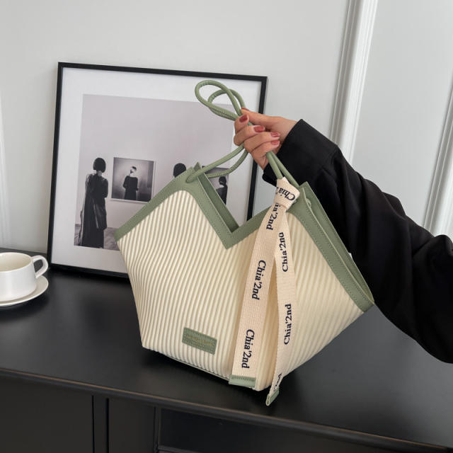 Korean fashion casual large capacity women tote bag