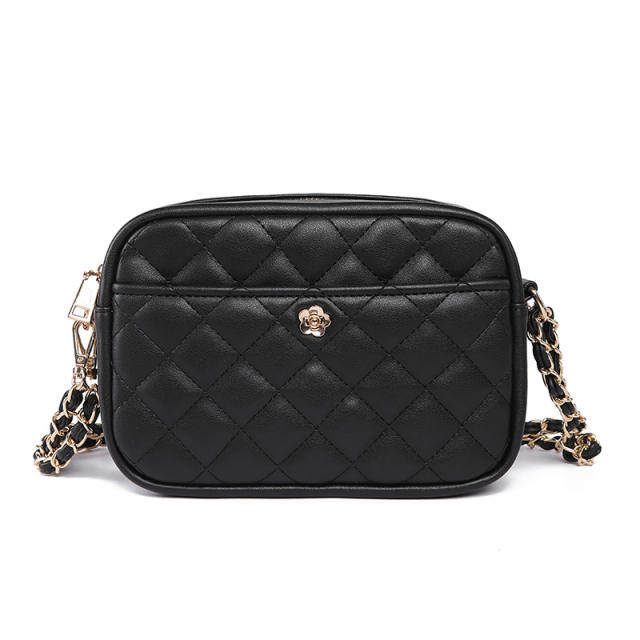 Casual quilted patter chain strap women crossbody bag