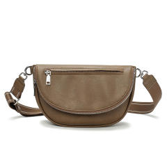 Large capacity pu leather women crossbody bag funny pack