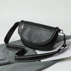 Large capacity pu leather women crossbody bag funny pack