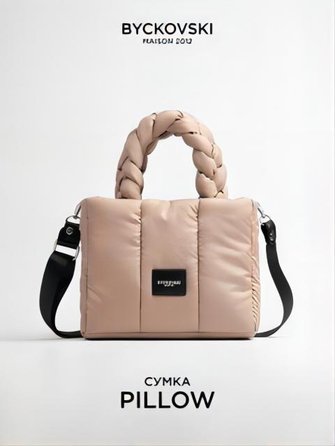 Popular plain color puffer crossbody bag handbag for women