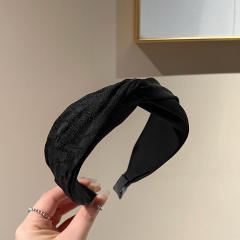 Spring sweet pink black knotted headband