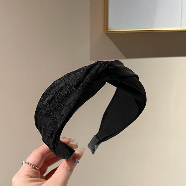 Spring sweet pink black knotted headband