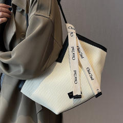 Korean fashion casual large capacity women tote bag