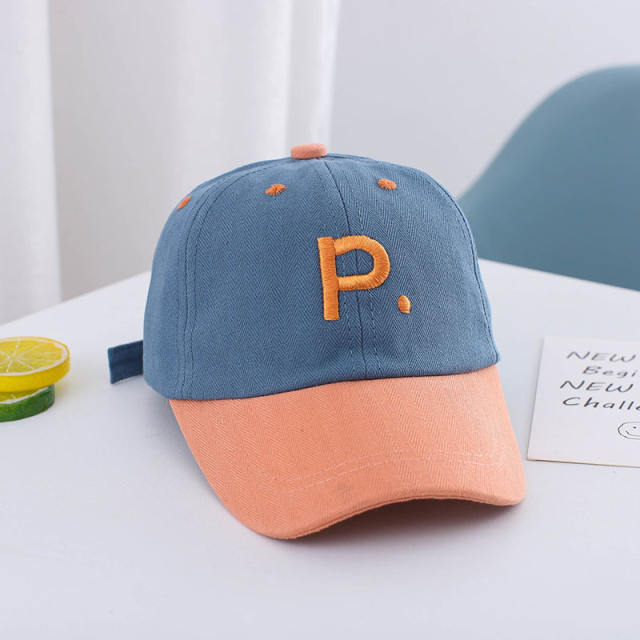 Popular Letter embroidery baseball cap for kids