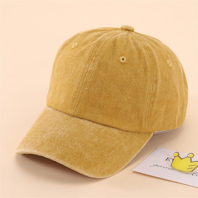 3-6Y vintage Washed old denim baseball cap for kids