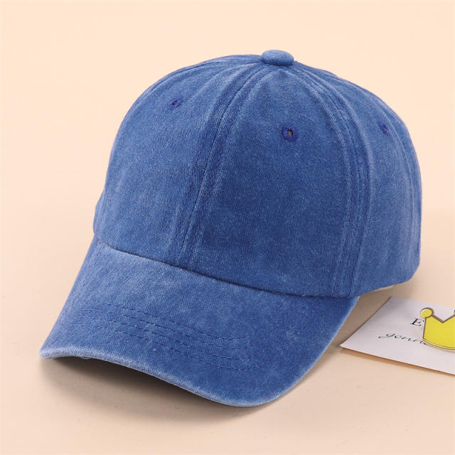 3-6Y vintage Washed old denim baseball cap for kids