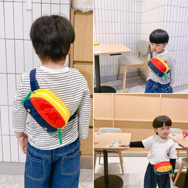 Funny casual car shape cute chest bag for kids