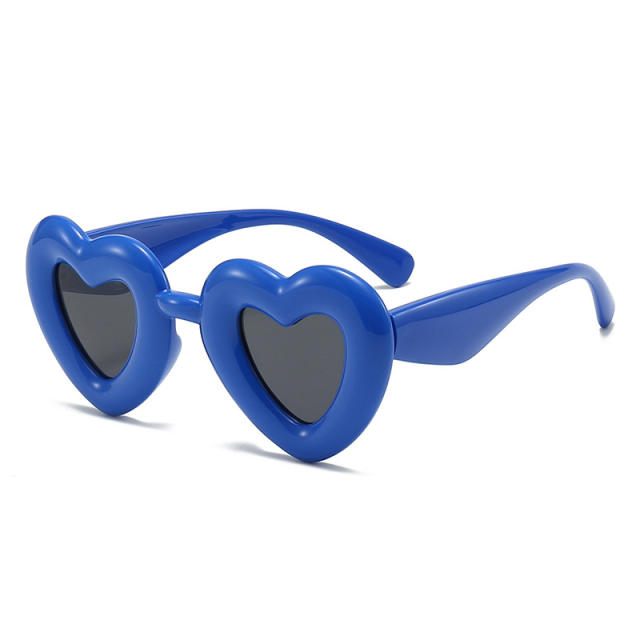 Chunky funny heart candy color sunglasses for boys girls